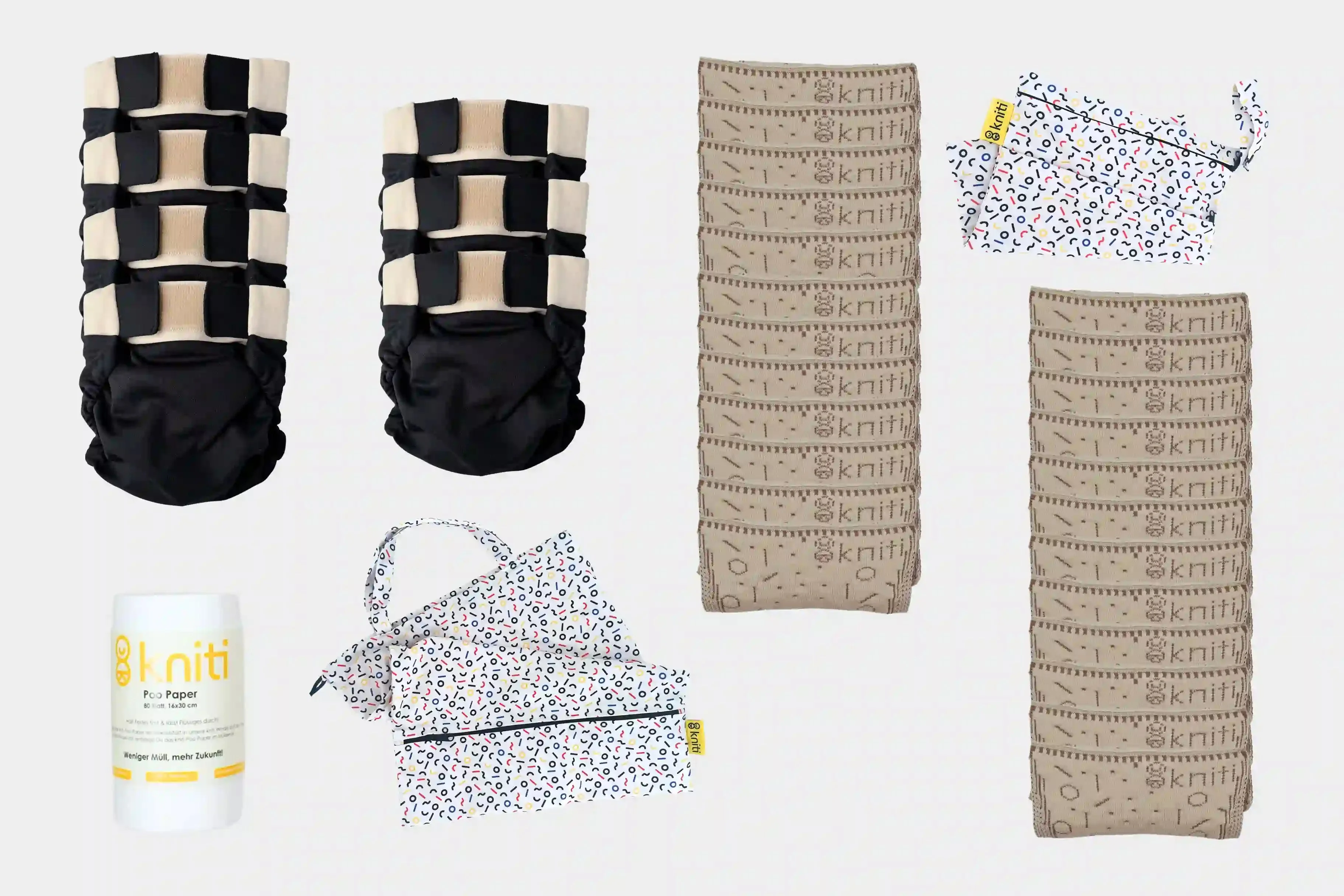 kniti Stoffwindel Komplettpaket - alles für deine Wickelroutine