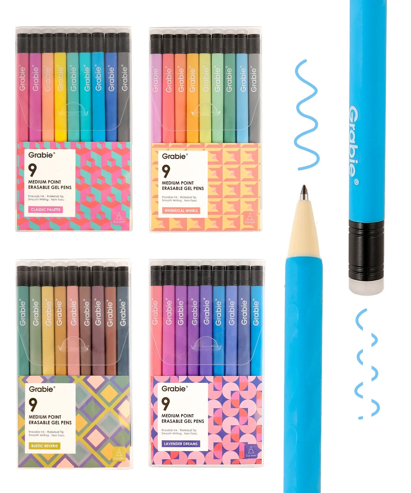 Medium Point Erasable Gel Pen Set