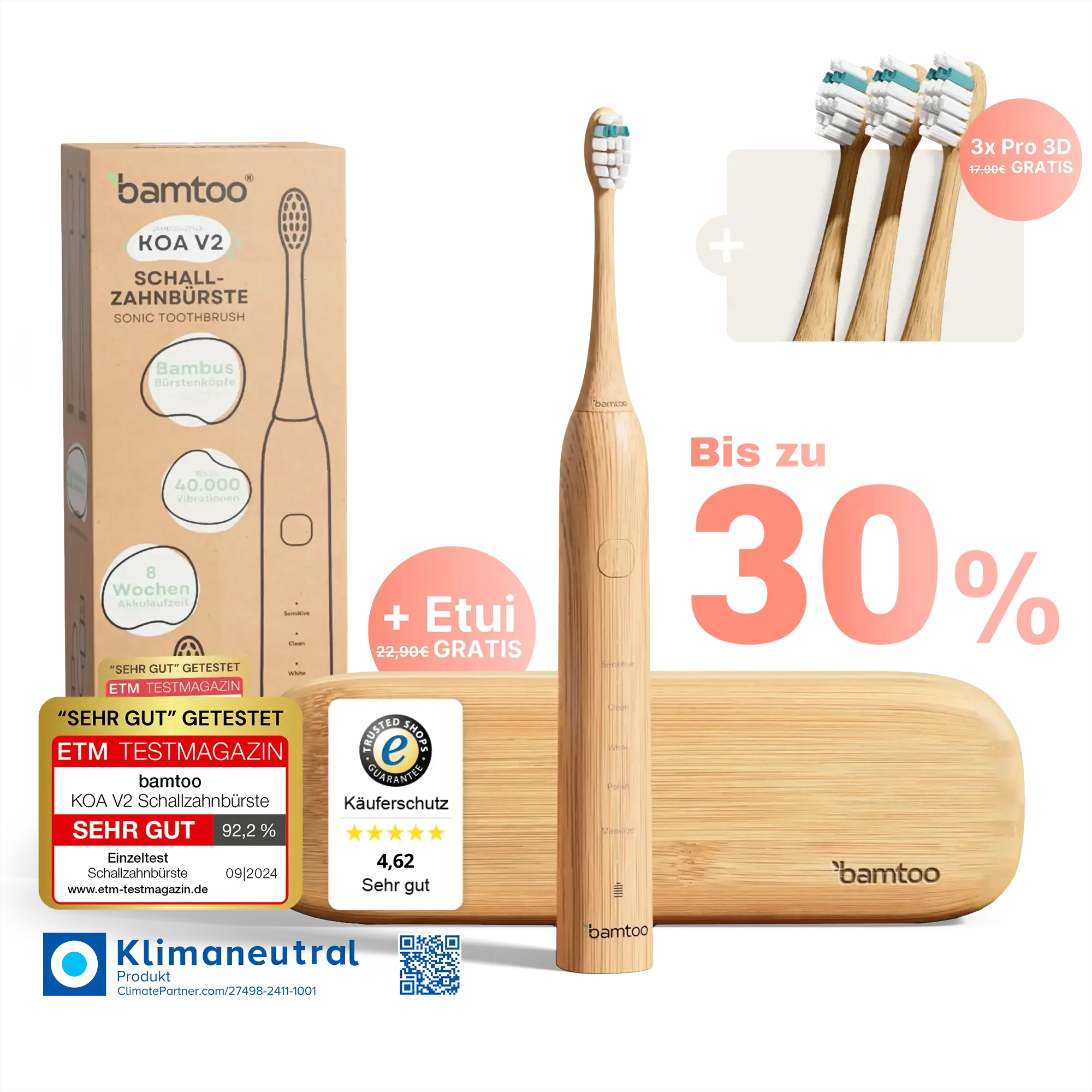 Nachhaltige Schallzahnbürste - Sparset