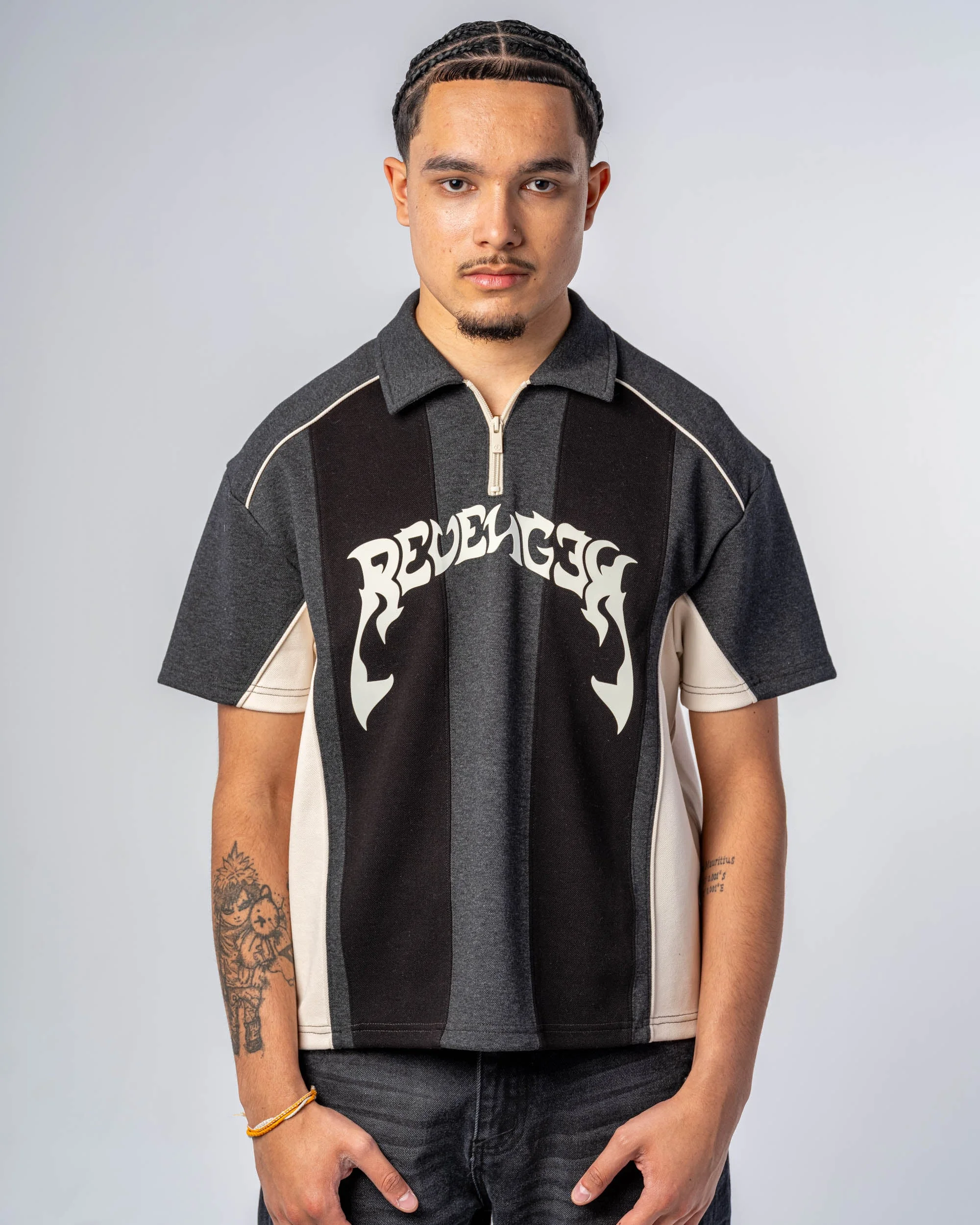 POLO PATCHWORK [NOIR]