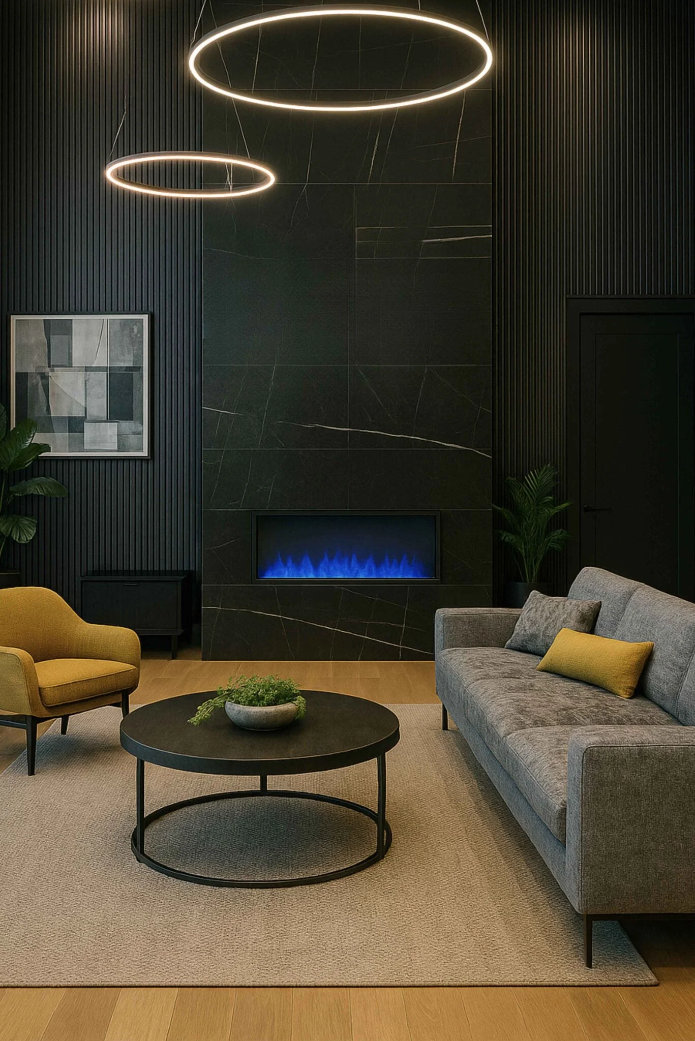 Acoustic Slatted Wall Panel 240 x 60cm - Black x 1 panel