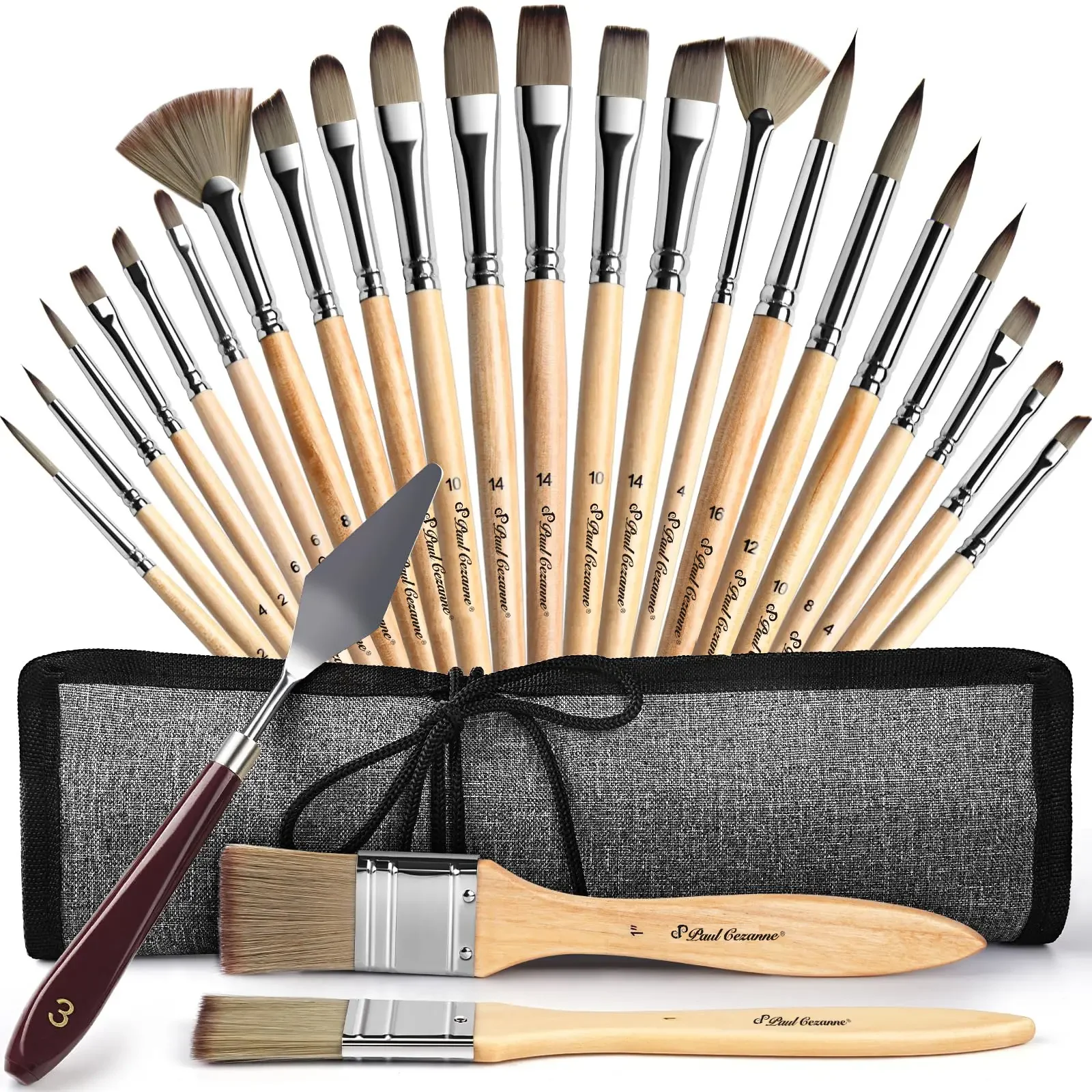 LineCraft™ Pro 25PCS Acrylic Toray Hair Brush Set