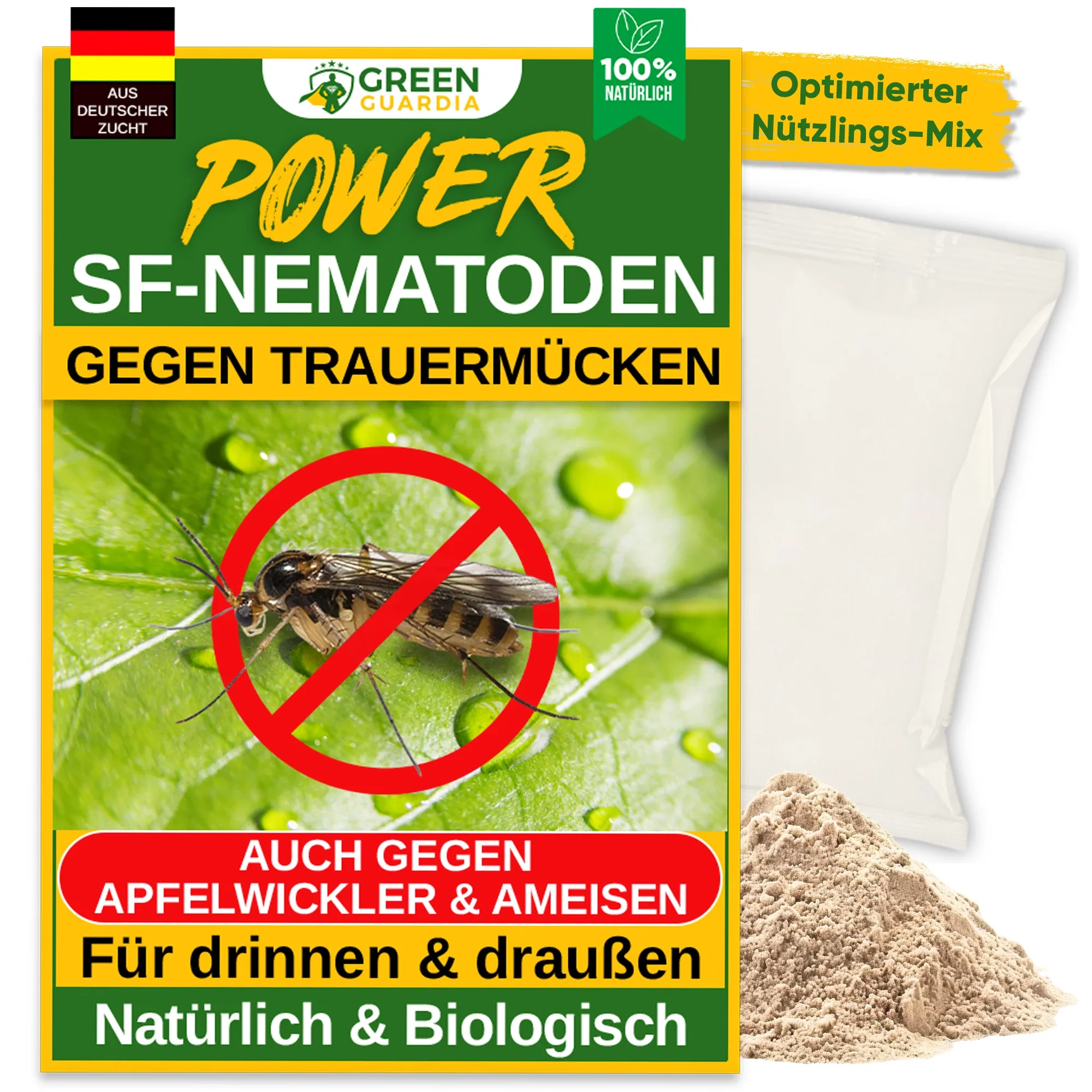SF-Nematoden gegen Trauermücken, Apfelwickler & Ameisen