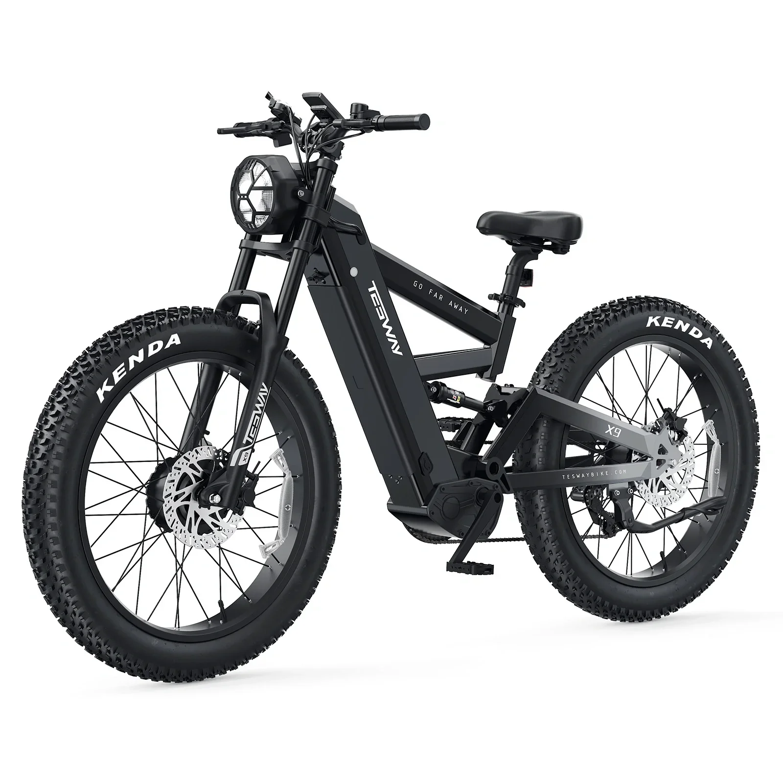 TESWAY X9 AWD with Rear Rack - 4000W Dual Motors Electric Mountain Bike