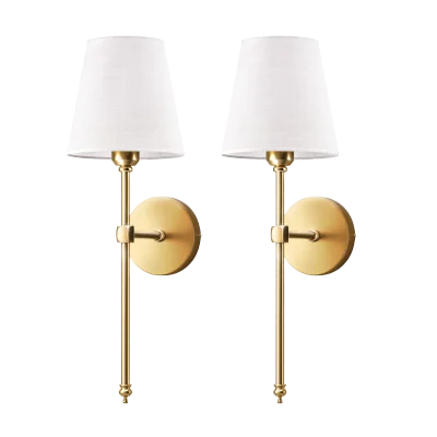WIRELESS WALL SCONCES (SET OF 2 + 2 BULBS INCLUDED)