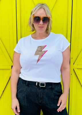 LEOPARD BOLT FLASH t shirt