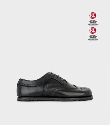 Ayr | Goodyear Welted Barefoot Brogue Shoes | Black W