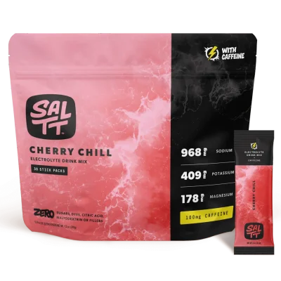 SALTT Electrolyte Drink Mix - Cherry Chill - 30 Pack + Caffeine