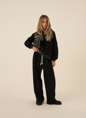 Towelling Tracksuit - Black