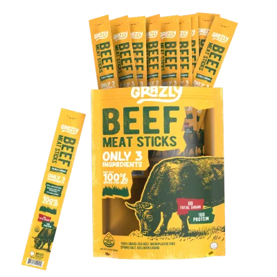 Plain Beef Meat Sticks - 100% Grass-Fed & Finished