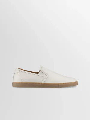 Taranto Leather Sneaker in Bone