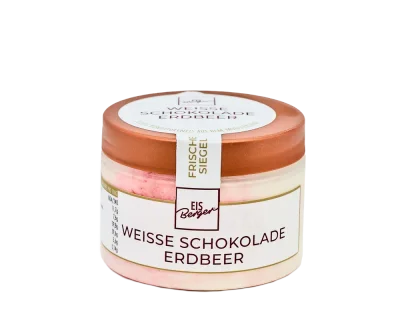 Premium-Eis weiße Schokolade-Erdbeere