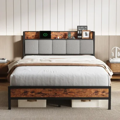 Atlas Charging Storage Bed Frame