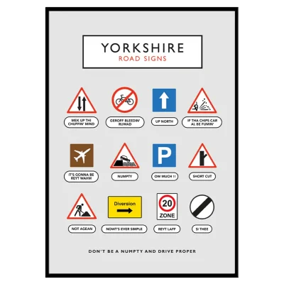 Yorkshire Road Signs - Print