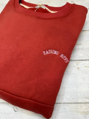 Ready Made-'Raising Boys' embroidered Sweater XXL (18)