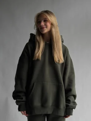 Heavyweight Pullover Hoodie — Hunter Green (v3)