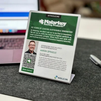 Custom Tap Standup Counter Sign - Upload Your Design