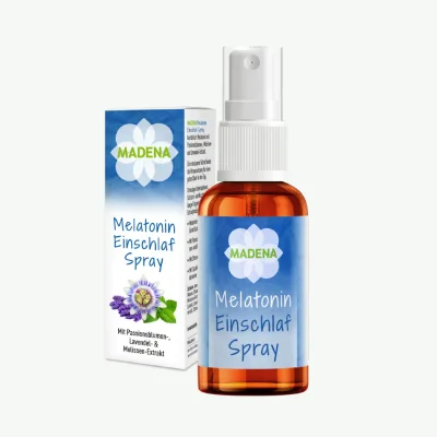 Einschlafspray: Schnell einschlafen mit Melatonin & Pflanzenextrakten