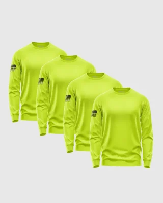 "Safety Yellow" Long-Sleeve T-Shirt (4 Pack)