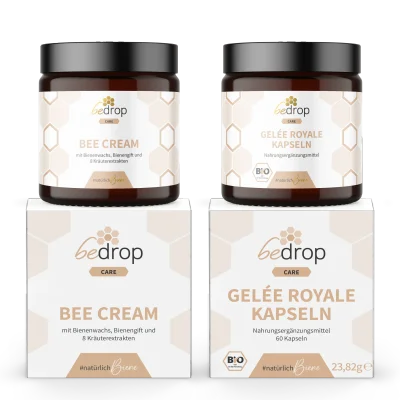 Wohlfühlset | Bee Cream (Bienengiftsalbe) + Gelée Royale Kapseln