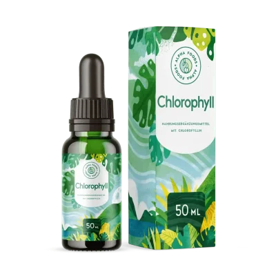 Chlorophyll Tropfen Flüssiges Chlorophyll aus Weizengras, Alfalfa und Chlorella