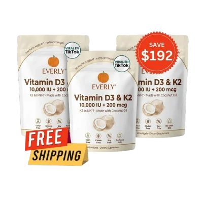 Everly® Vitamin D3 & K2 Softgels