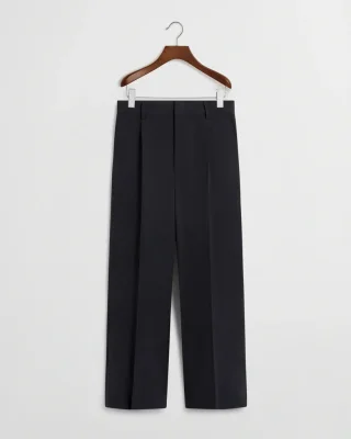 Soft Handle Essential Pleated Trousers - Deeper Navy