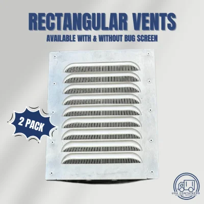 Shipping Container Rectangular Vents - 2 Pack