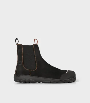 Sneaky Ninjas 2.0 | Barefoot Safety Chelsea Boots | Ninja Charcoal Black Nubuck XW