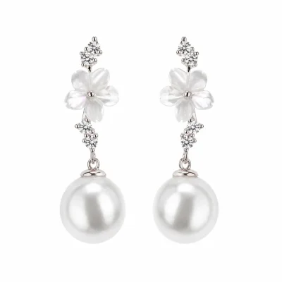 Boucles d'oreilles Cascade Pearl Argent