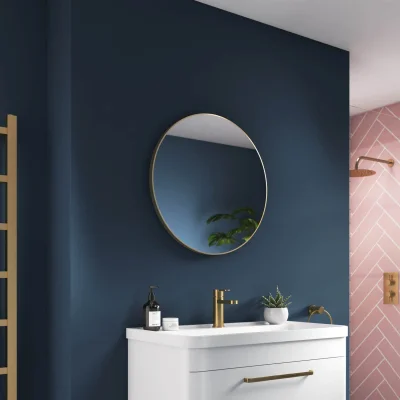 Jett Round Slim Frame Mirror