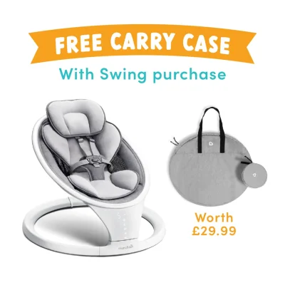 Baby Swing (White) with FREE Travel Carrying Case