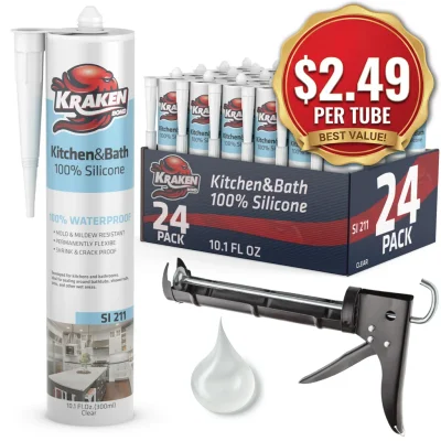 Kitchen & Bathroom Silicone 10.1 fl oz, Clear