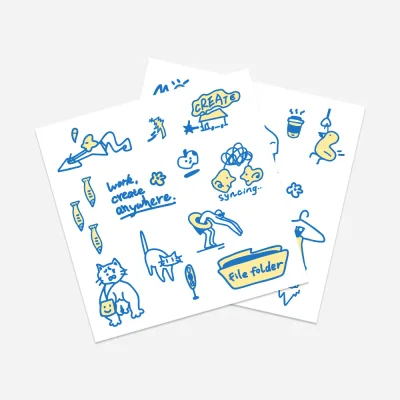 Pressure-sensitive Art Stickers - Unbound