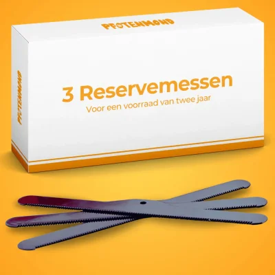 3 reservemessen voor de borstel