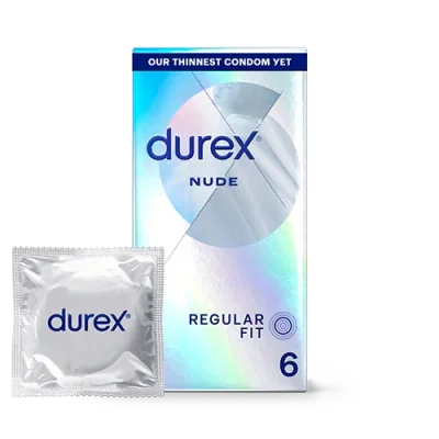 Durex Nude Ultra Thin Regular Fit Condoms