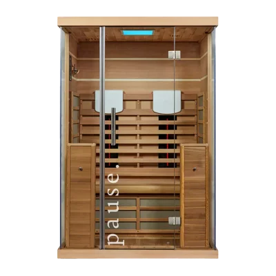pause. 2 Person full spectrum infrared sauna
