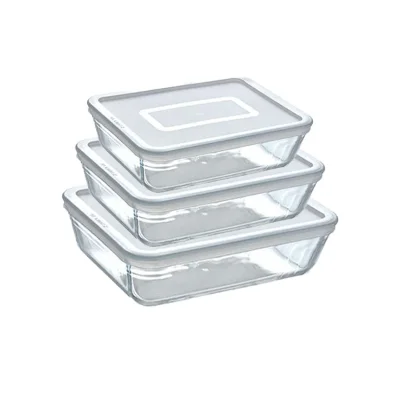 Cook&Freeze - Lot de 3 boites de conservation en verre spécial congélation