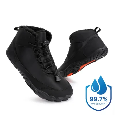 Polaris HydroTex™ – 99,7 % wasserdicht & schneefest. Winter‑Barfußschuhe mit warmem Fleecefutter (2+1 Gratis)