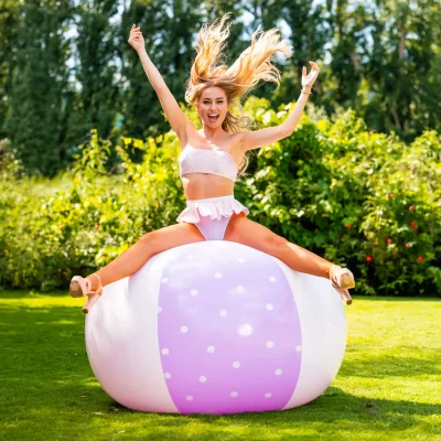 120cm / 47.2" Purple Dotted Beach Ball