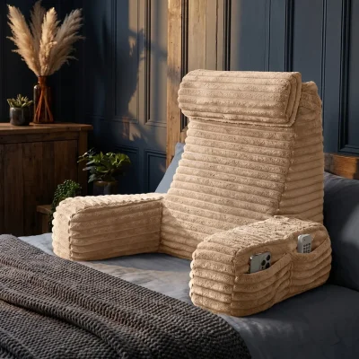 Luxury Backrest Pillow With Arms & Adjustable Headrest