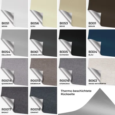 Stoffmuster Thermo-Rollo-Material