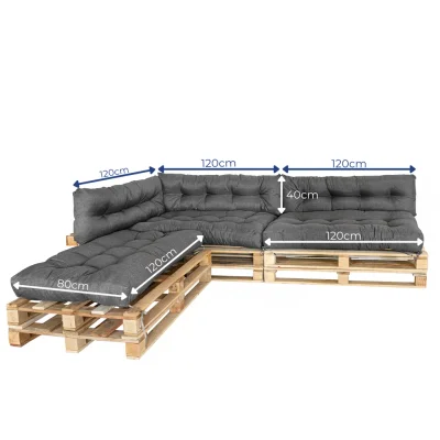 Premium Palettenkissen - Sitzkissen für Outdoor & Indoor