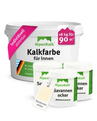 Kalkfarbe INNEN Savannen-Ocker 18 kg (90 m²)