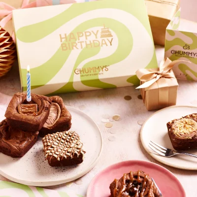 Happy Birthday Mixed Box of Postal Brownies Delivered To Your Door