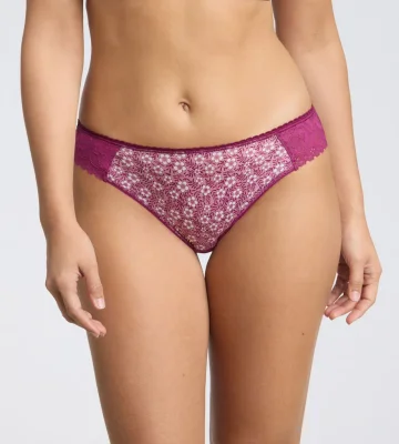 Slip imprimé fleuri violet Flower Elegance Micro Recyclé