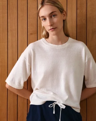 The Summer Knit Tee - Ecru