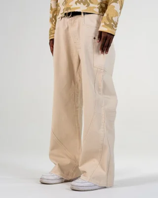 JEAN BAGGY FLARE [BEIGE]