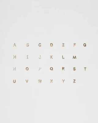 Micro Alphabet Stud | Solid Gold