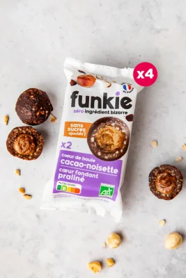 LOT Cœurs de Boule Cacao • Noisette Praliné x4